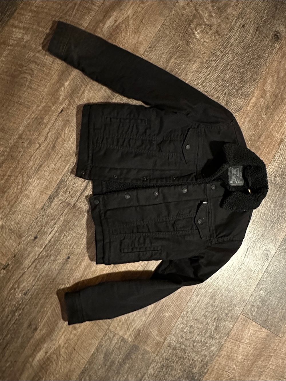 Levi's Black Sherpa-Lined Denim Jacket